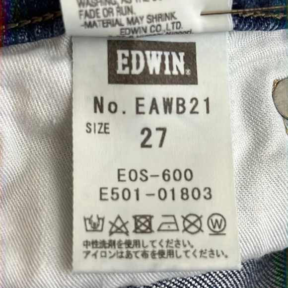 Edwin Beth Boyfriend Ankle Acid Washed Distressed Jeans - Size 27 - Picture 11 of 11